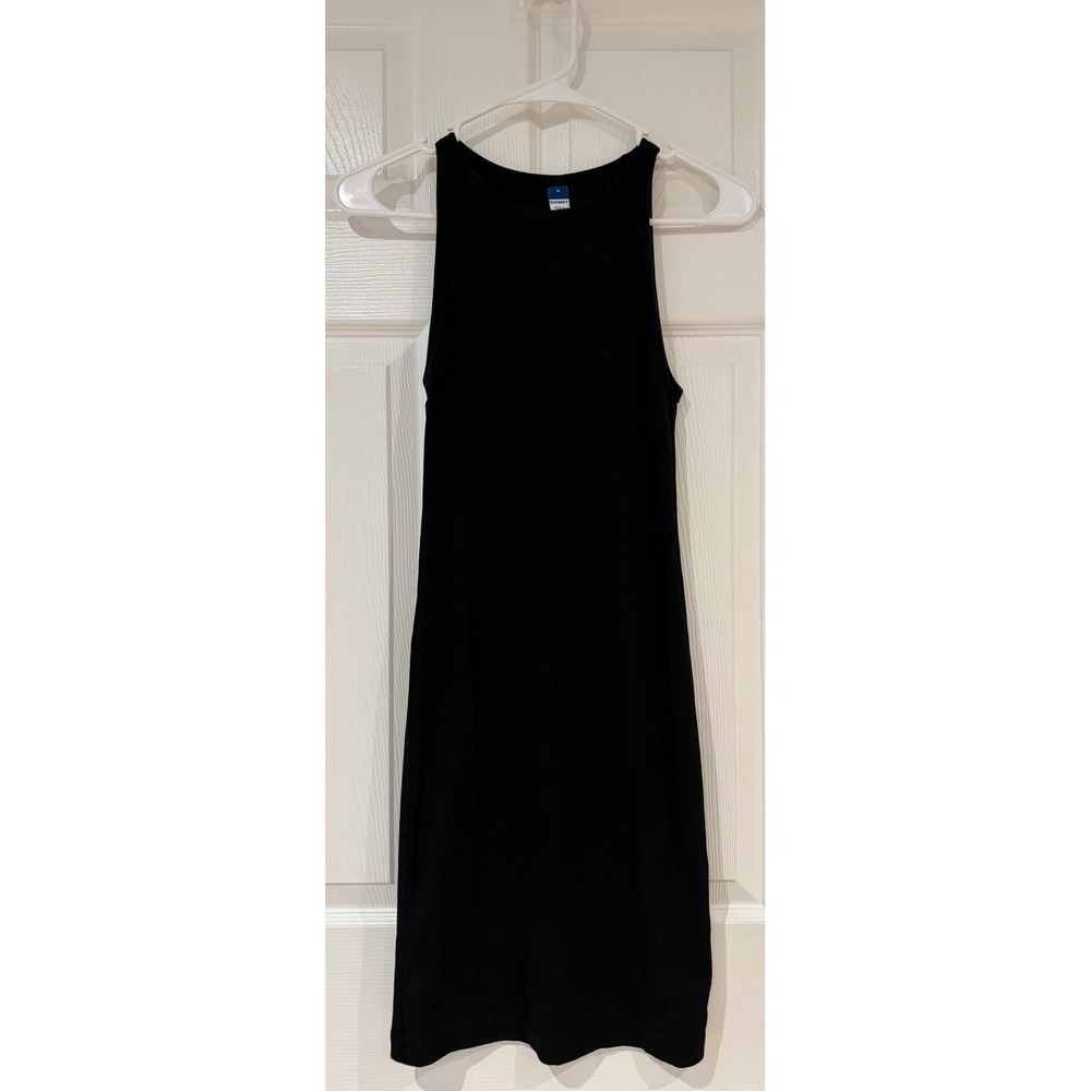 Old Navy Womens Ribbed High Neck Sleeveless Mini Dress Black Medium Bodycon